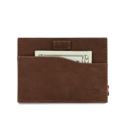 Card Holder Leggera + ID Window - Brushed Brown