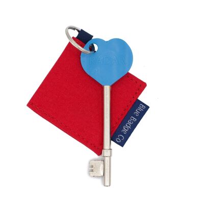Genuine RADAR Disabled Toilet Key and Fabric Keyring in Pillar Box Red