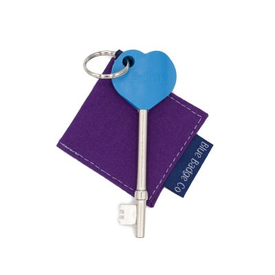 Genuine RADAR Disabled Toilet Key and Fabric Keyring in Purple Drill
