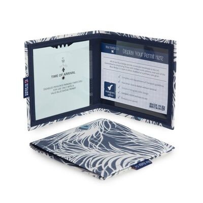 Disabled Blue Badge Parking Permit Wallet in Peacock