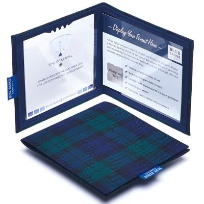 Disabled Blue Badge Parking Permit Wallet in Blackwatch Tartan