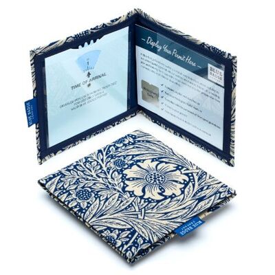 Disabled Blue Badge Parking Permit Wallet in William Morris Marigold Indigo