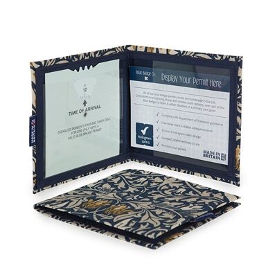 Disabled Blue Badge Parking Permit Wallet in William Morris Snakeshead