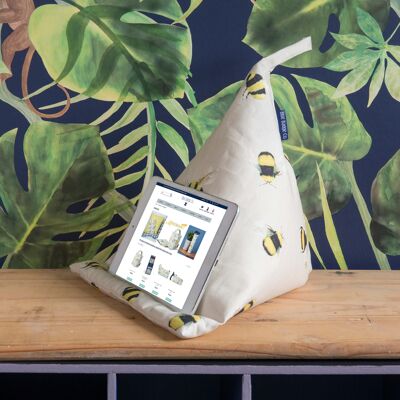 Bean Bag Cushion Tablet Stand in Busy Bees