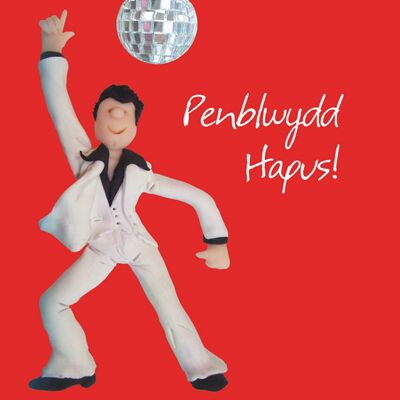 Penblwydd hapus - tarjeta de cumpleaños en idioma galés disco