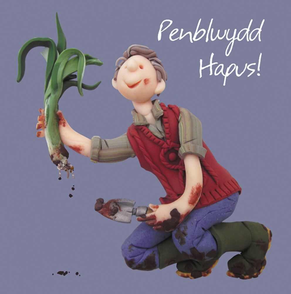 Penblwydd hapus - leek Welsh language birthday card