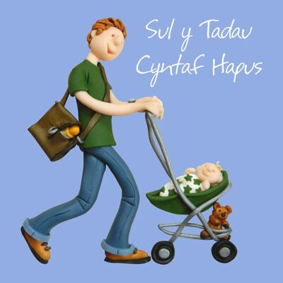 Sul y Tadau Cyntaf (1. Vatertag) Vatertagskarte in walisischer Sprache