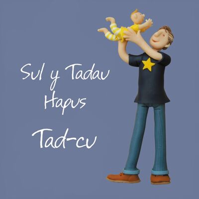 Tarjeta del día del padre en idioma galés Sul y Tadau Tad-cu