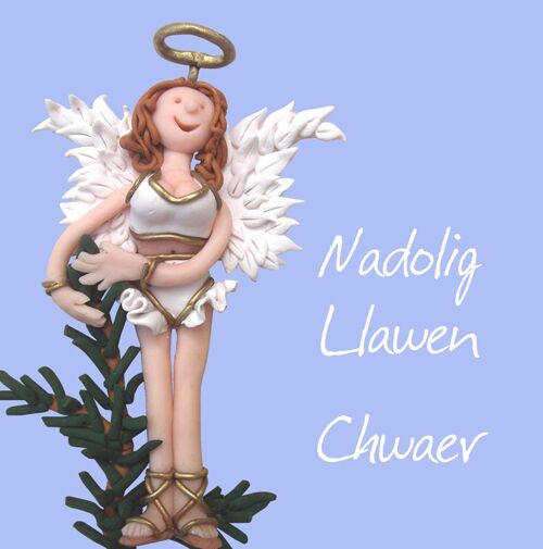 Nadolig Llawen Chwaer Welsh language Christmas card