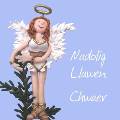 Nadolig Llawen Chwaer Welsh language Christmas card
