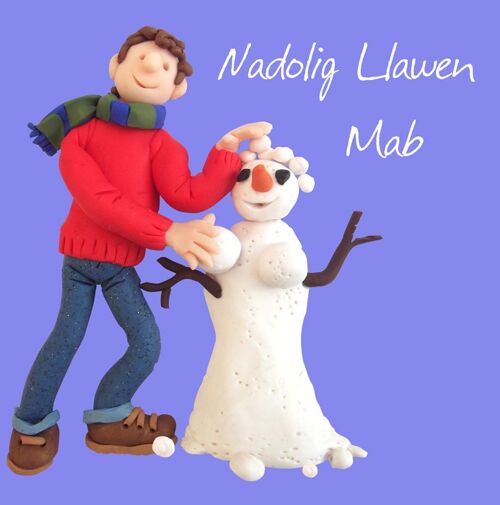 Nadolig Llawen Mab Welsh language Christmas card