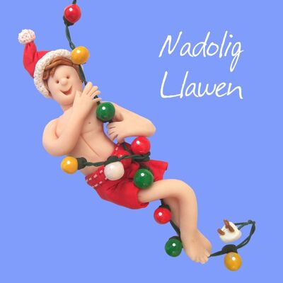 Nadolig Llawen Weihnachtskarte in walisischer Sprache