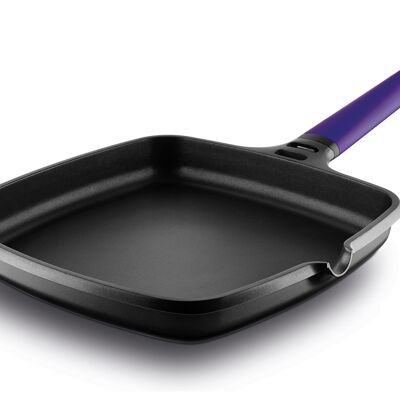 Fundix induction flat pan 27 x 27 cm with removable violet handle