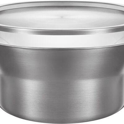 Deep casserole with lid trimetal induction 24 cm