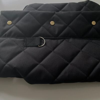 New Quilted Waterproof Winter Step In Dog Coat - Dachshund puppy - Black