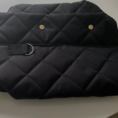New Quilted Waterproof Winter Step In Dog Coat - Dachshund puppy - Black
