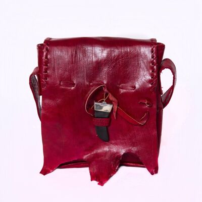 Leather bag "Qabli" red