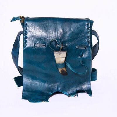 Leather bag "Qabli" turquoise