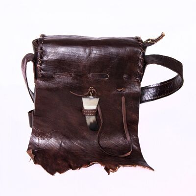 Leather bag "Qabli" brown