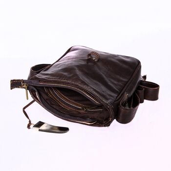 Sac en cuir "Qabli" marron 3