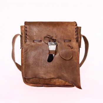 Sac en cuir "Qabli" naturel 1