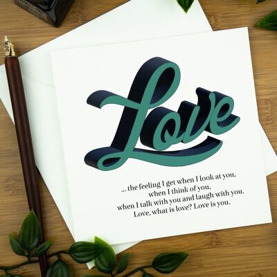 Retro Greeting Card: Love  . . .