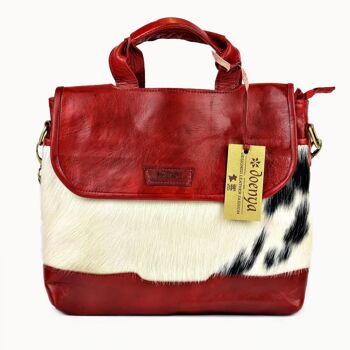 Sac en cuir "Rana Mini" rouge 2