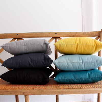 Cushion with removable cover PANAMA Black 40x40cm