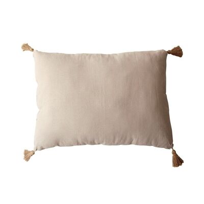 PANAMA cushion with natural jute pompoms 50x70cm