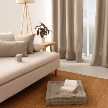 Coussin rectangulaire, 30x50cm, Beige Naturel, 100% coton, collection PANAMA 3