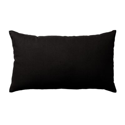 Rectangular cushion, 30x50cm, Black, 100% cotton, PANAMA collection