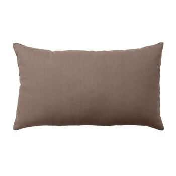 Coussin rectangulaire, 30x50cm, Marron Vison, 100% coton, collection PANAMA 1