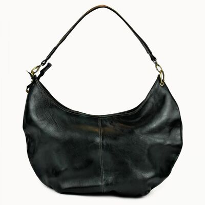 Bolso de cuero "Franc" negro