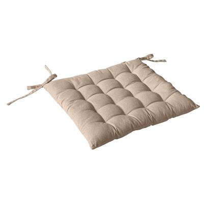 Quilted pancake, 38x38cm, Natural Beige, 100% cotton, With Ties, PANAMA