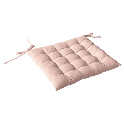 Quilted pancake, 38x38cm, Old Pink, 100% cotton, With Ties, PANAMA
