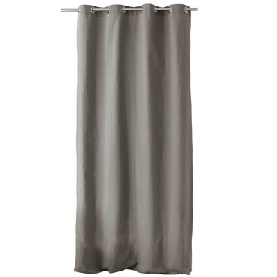 Upper half-panama cotton curtain Light Gray