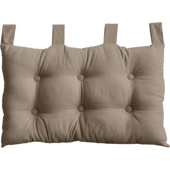 Tête de lit Murale, Coussin Matelassé, Beige Naturel, 70x45cm,  100% coton,  Collection PANAMA 2