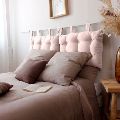 Wall headboard, Quilted Cushion, Old Pink, 70x45cm, 100% cotton, PANAMA Collection