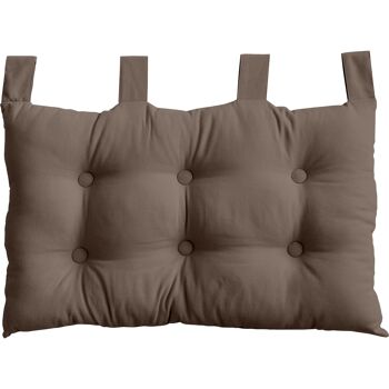 Tête de lit Murale, Coussin Matelassé, Marron Vison, 70x45cm,  100% coton,  Collection PANAMA 2