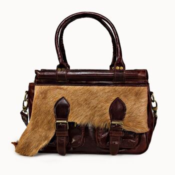 Sac en cuir 'Kayla' marron 1