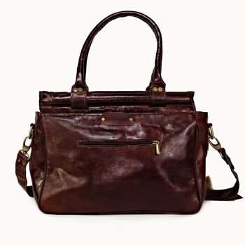 Sac en cuir 'Kayla' marron 2