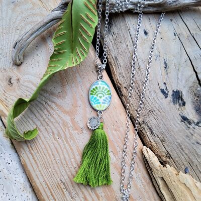 Green Mia long necklace