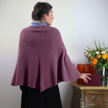 Poncho femme parme jean en laine et cachemire 3