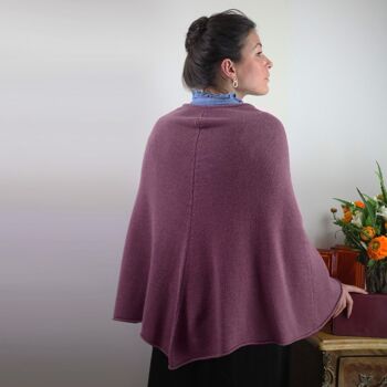 Poncho femme parme jean en laine et cachemire 4