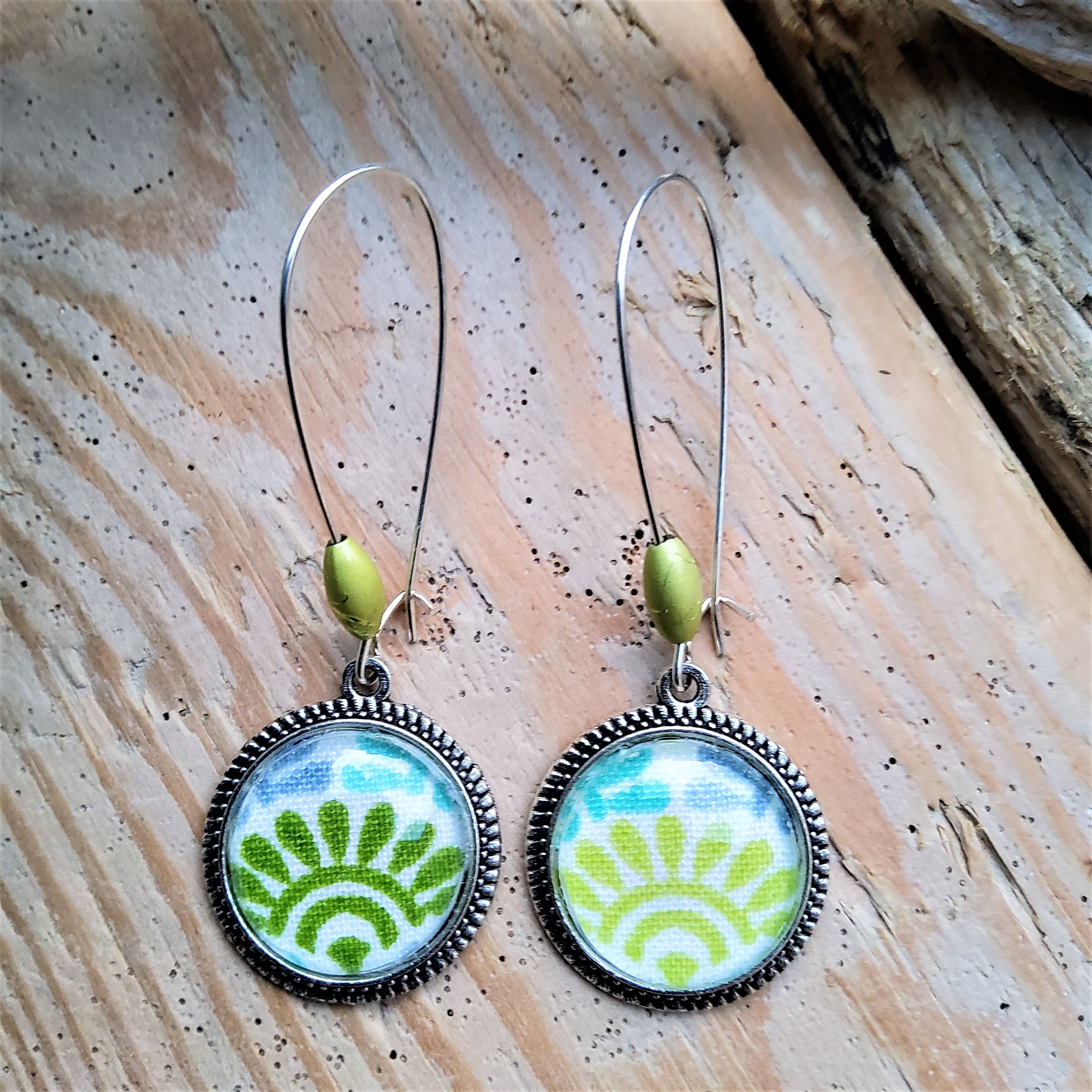 Boucles vintage Mia vert