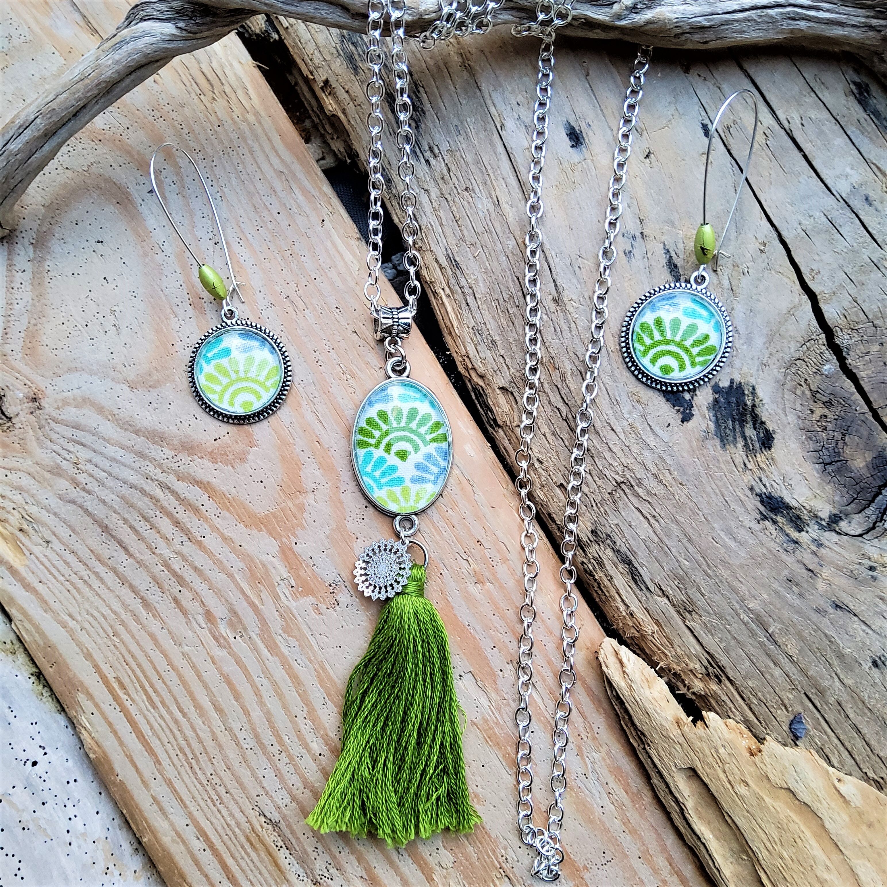 Boucles vintage Mia vert