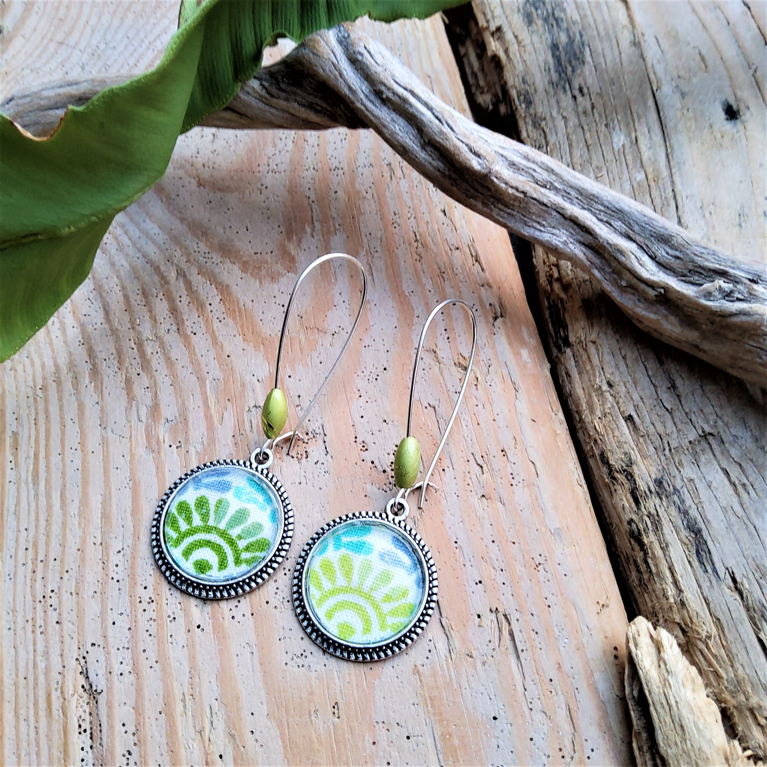 Boucles vintage Mia vert