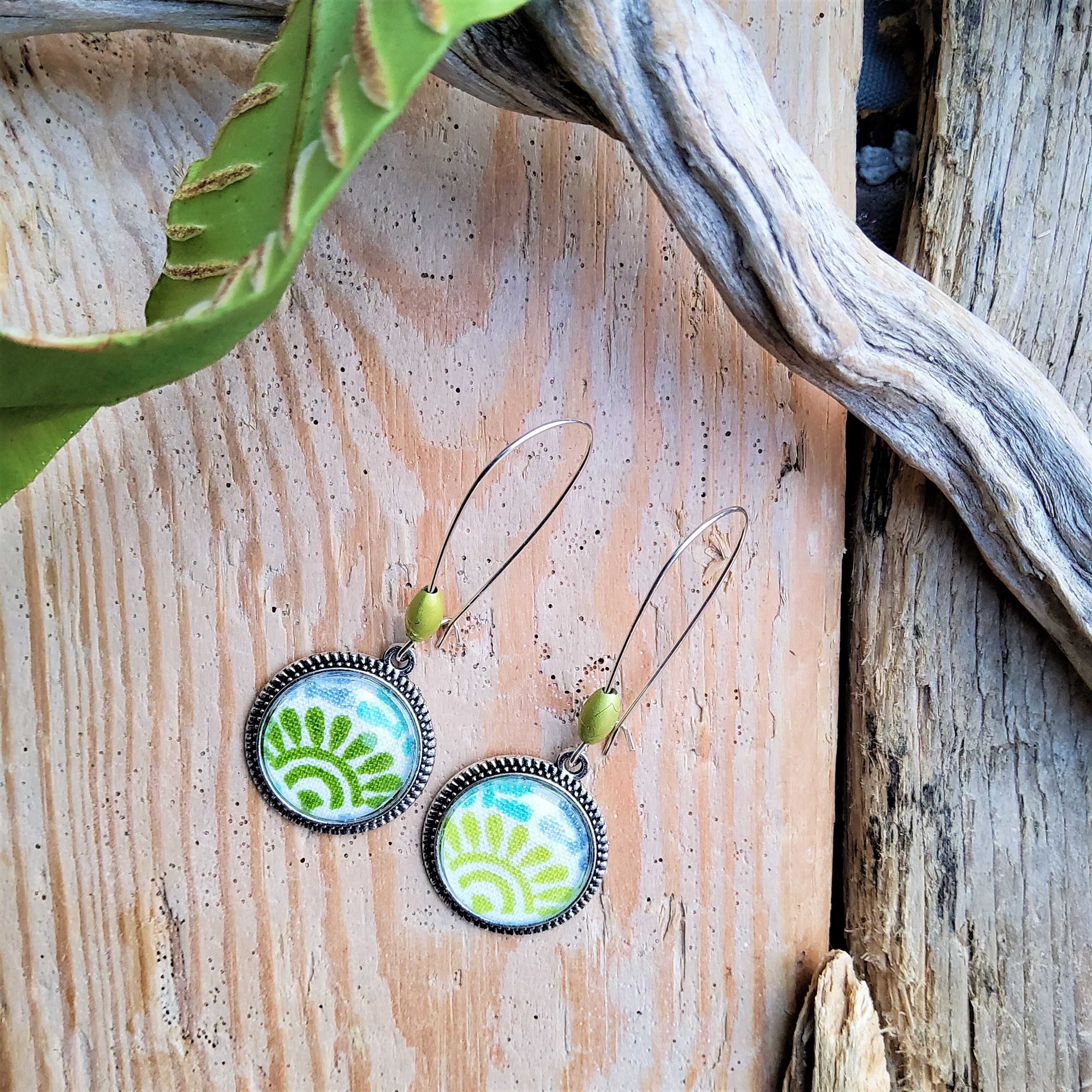 Boucles vintage Mia vert