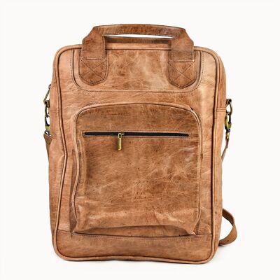 Leather Backpack "Zoya" natural