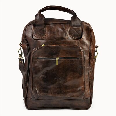 Leather Backpack "Zoya" brown